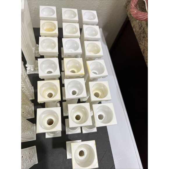 Wedding Cake Decor Mix Lot Roman Columns Topper Decorating White Grecian Pillars - Picture 6 of 16